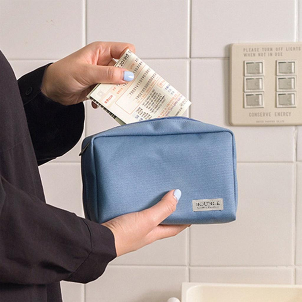 存摺包 韓國防水厚尼龍布 文具包 數碼收納包 印章存摺理財包 整理化妝包 印章包-細節圖5