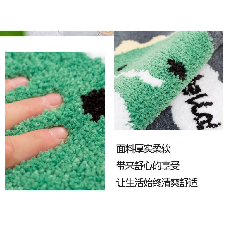 加厚植絨吸水地墊 可機洗 吸水地墊 客廳地墊 恐龍動物水果地墊 兒童地墊 浴室防滑墊 吸水卡通日韓地墊-細節圖3