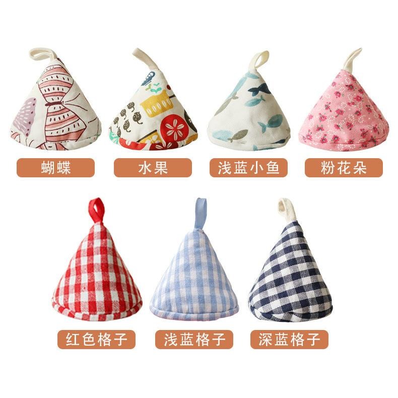 🎏日式三角防燙鍋帽🎏加厚隔熱手套 可愛水果鍋耳套 廚房鍋把手 砂鍋 琺瑯鍋 鑄鐵鍋 隔熱手套-細節圖6