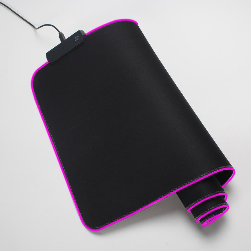 LED發光滑鼠墊 遊戲發光墊 電競遊戲鼠標墊 電競七彩漸變LED滑鼠墊 七彩漸變LED防滑電腦桌墊-細節圖4