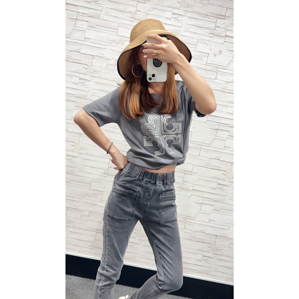 🏵️#10847 「煙灰洗色 貼袋單寧」🏵️ 強力推薦❤️-細節圖3