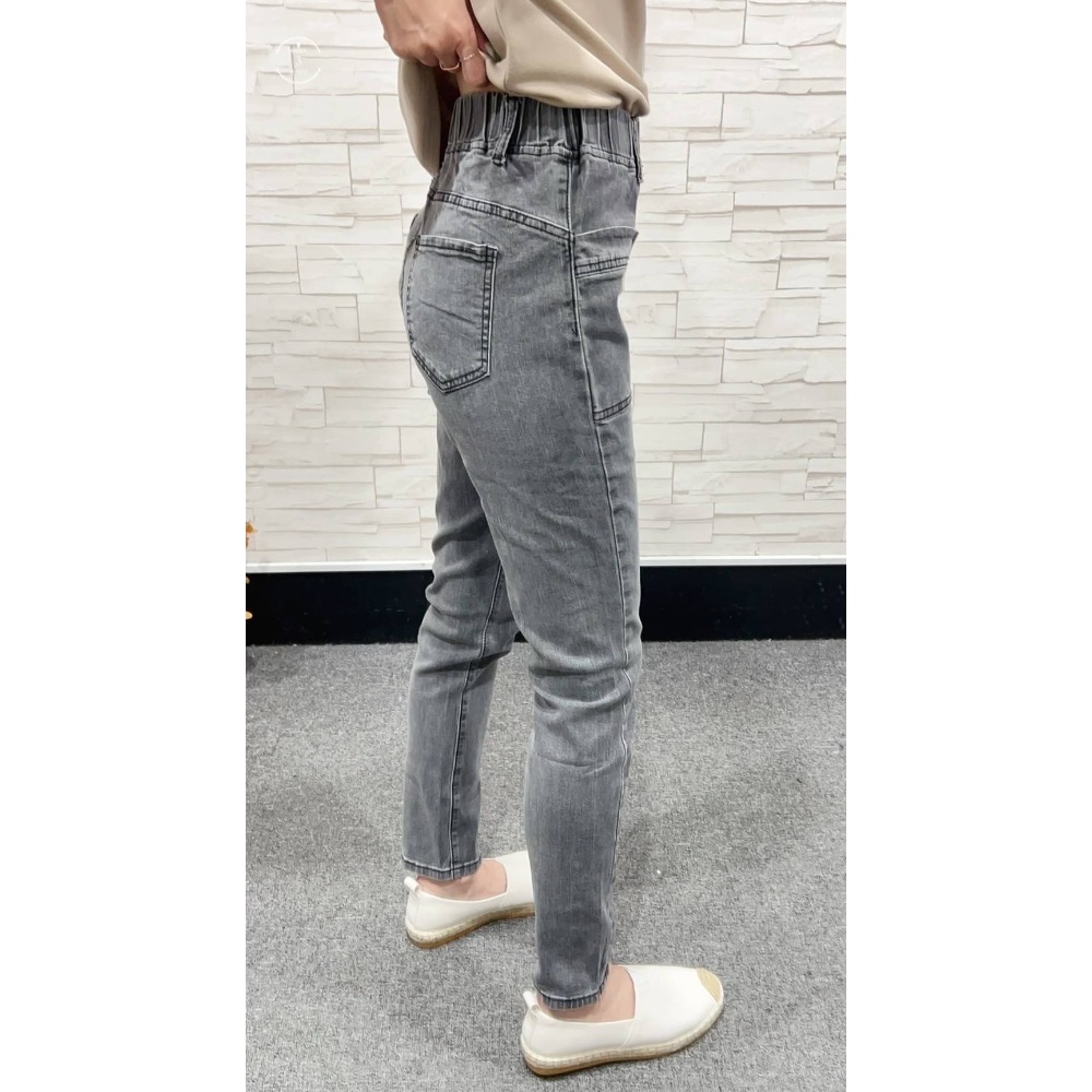 🏵️#10847 「煙灰洗色 貼袋單寧」🏵️ 強力推薦❤️-細節圖5