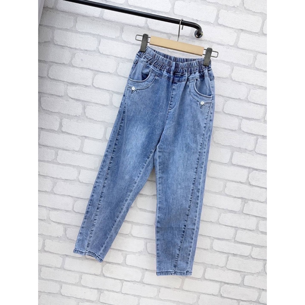 💝 #7333  鬆緊3D九分褲 💝 神級牛仔褲 🎉🎉-細節圖3