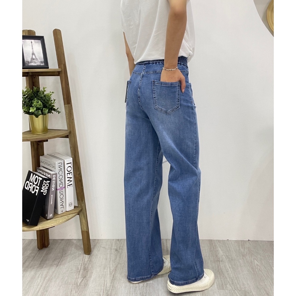#8158  📳 前口袋抽繩牛仔寬📳-細節圖2