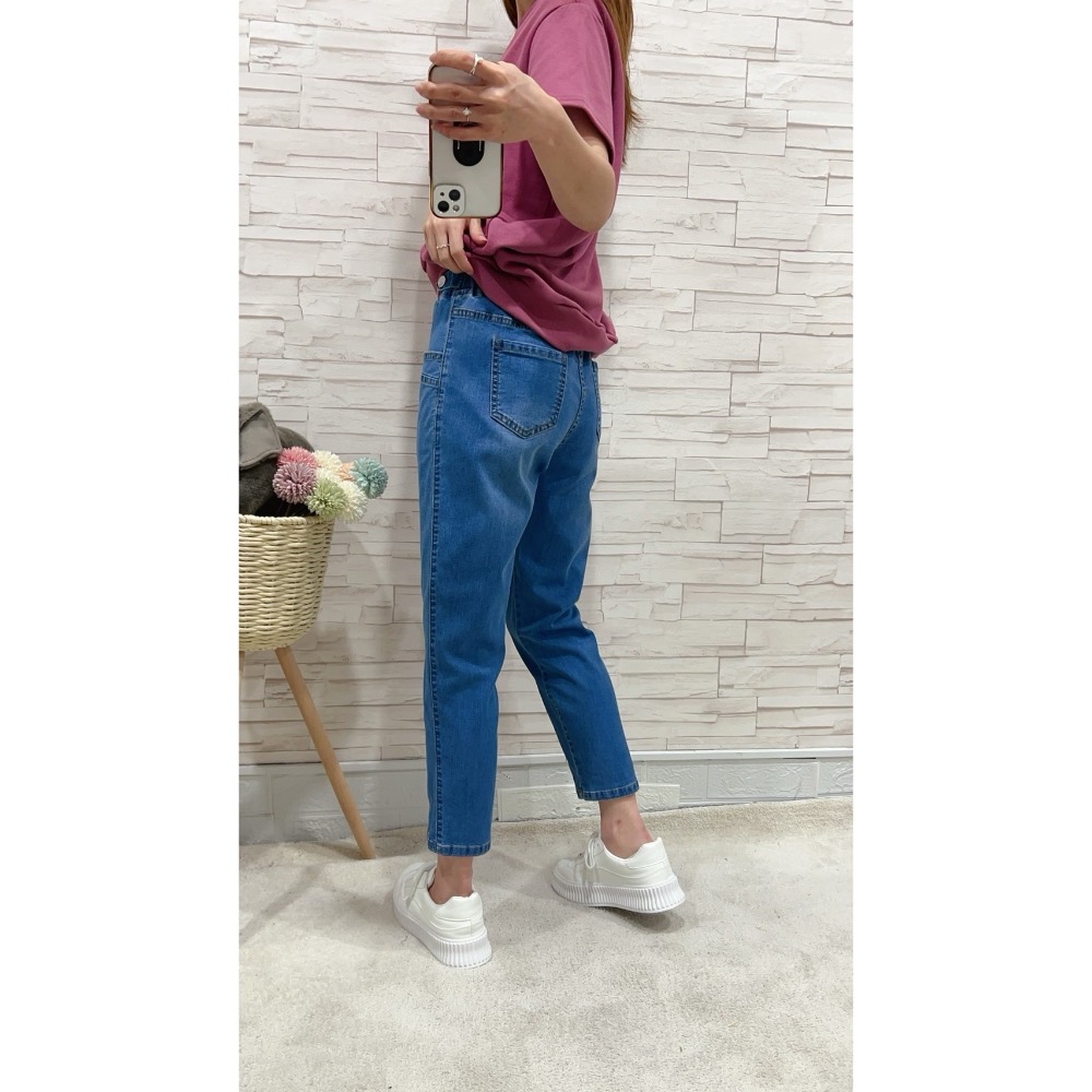 ✴️#5519✴️ 「腰兩釦車線彈力七分單寧」✴️-細節圖5