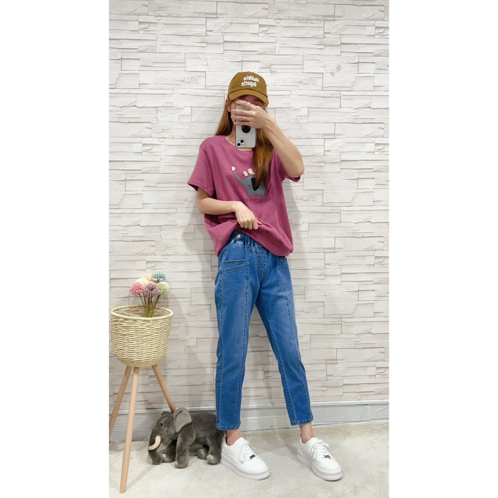 ✴️#5519✴️ 「腰兩釦車線彈力七分單寧」✴️-細節圖8