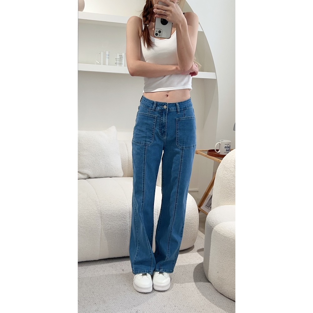 ㊙️#5516 ㊙️「 貼袋車線寬褲 」㊙️  真心被問爆，刺繡上衣上架後 天天！ ㊙️天天都有私訊問褲子㊙️-細節圖3