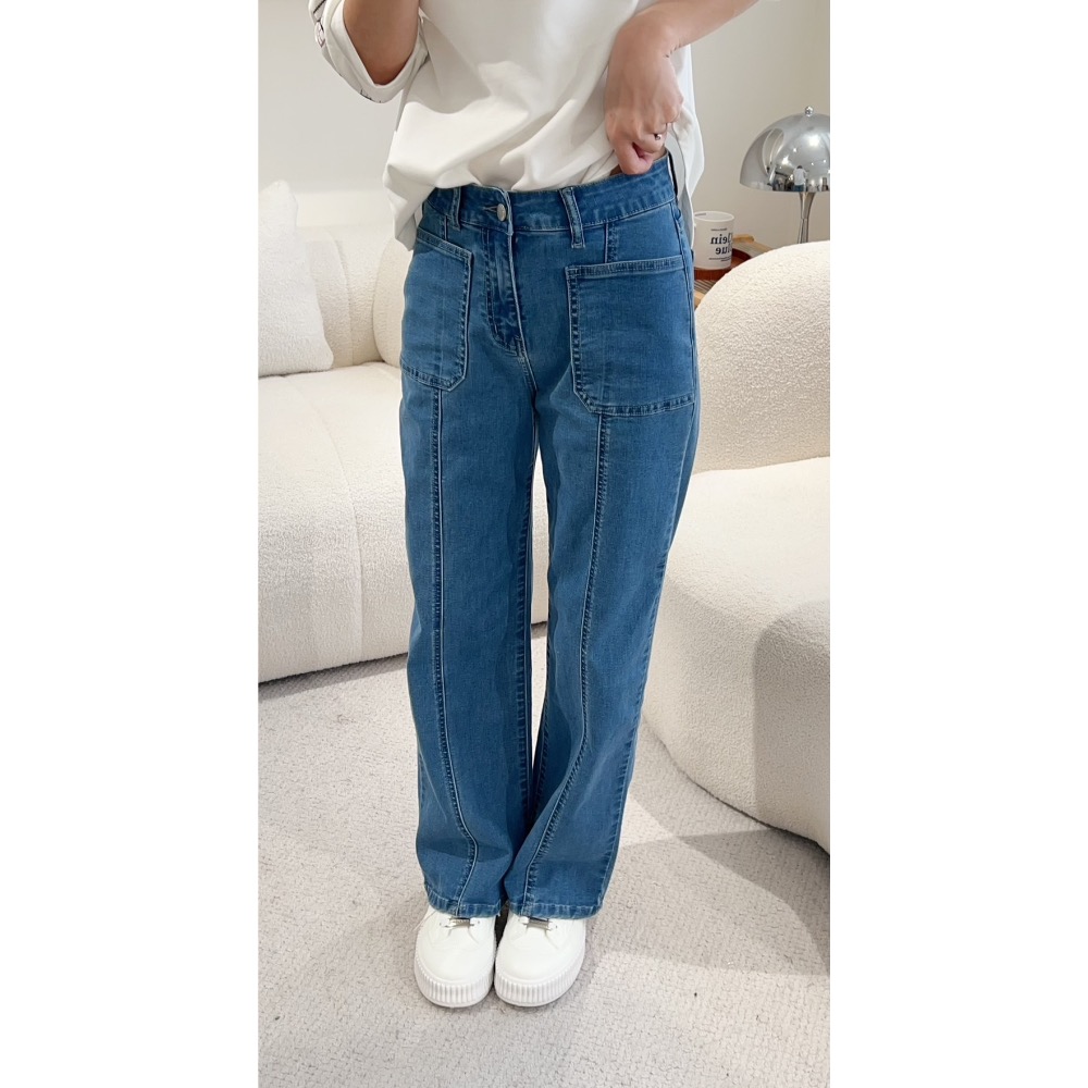 ㊙️#5516 ㊙️「 貼袋車線寬褲 」㊙️  真心被問爆，刺繡上衣上架後 天天！ ㊙️天天都有私訊問褲子㊙️-細節圖7