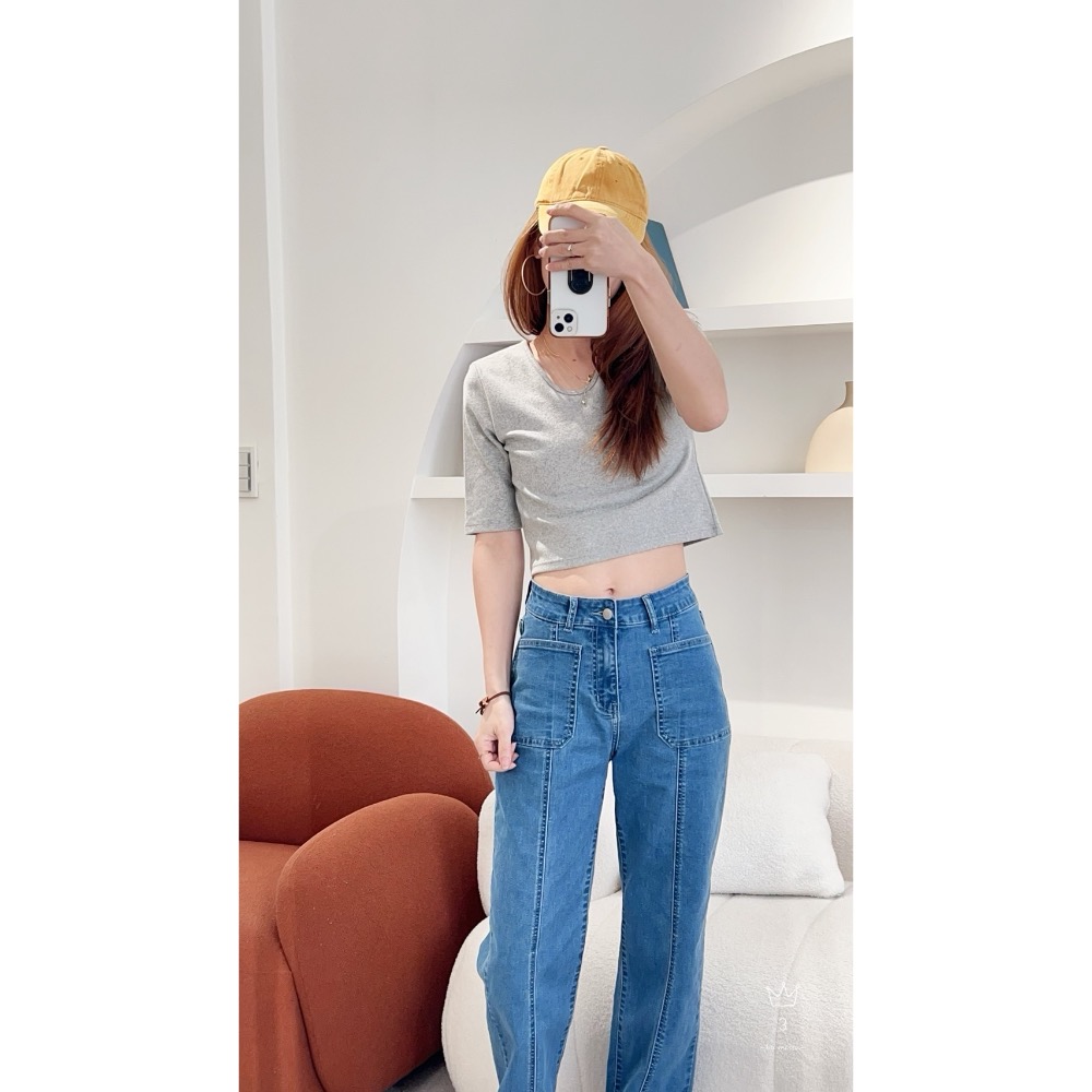 ㊙️#5516 ㊙️「 貼袋車線寬褲 」㊙️  真心被問爆，刺繡上衣上架後 天天！ ㊙️天天都有私訊問褲子㊙️-細節圖9