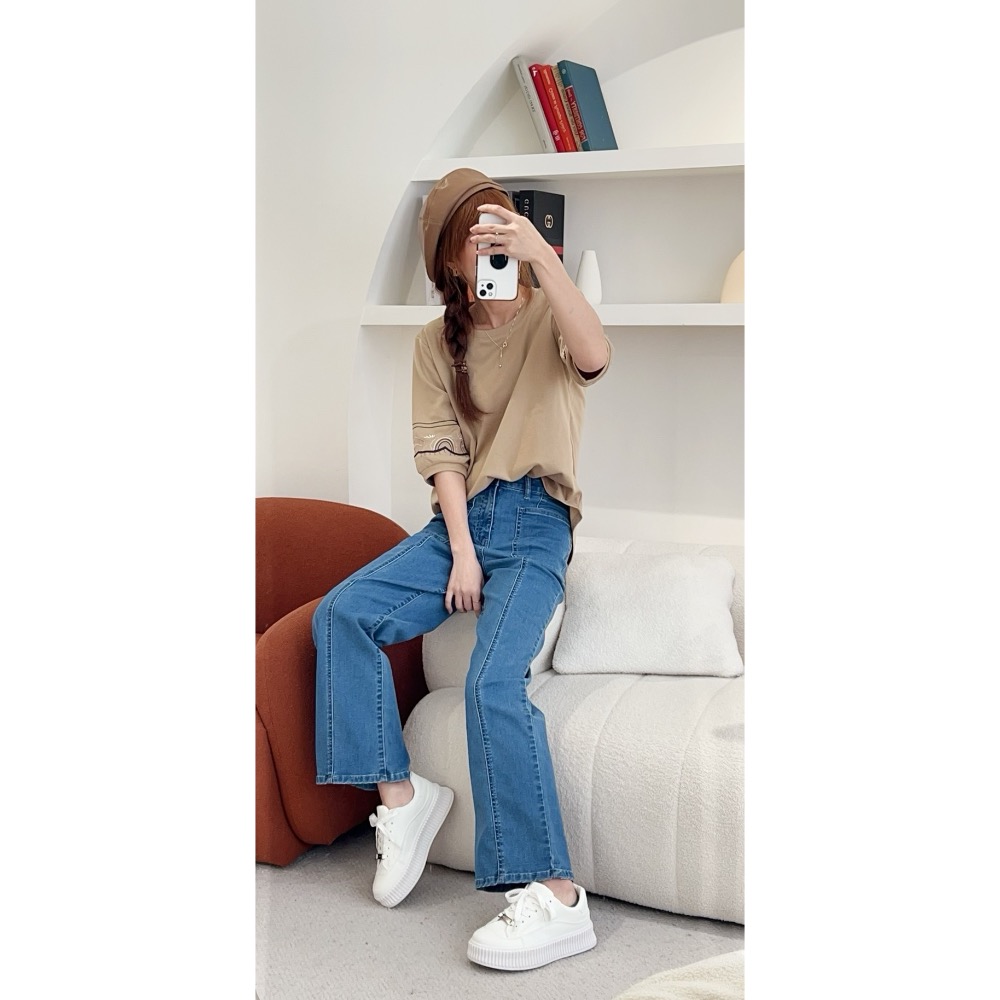 ㊙️#5516 ㊙️「 貼袋車線寬褲 」㊙️  真心被問爆，刺繡上衣上架後 天天！ ㊙️天天都有私訊問褲子㊙️-細節圖10