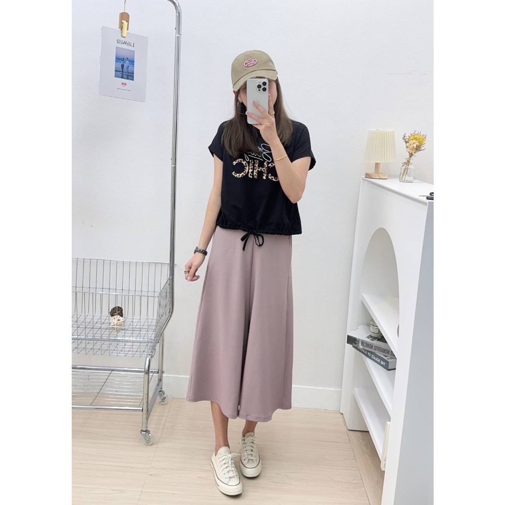 ㊙️#0807㊙️🈶傘擺寬褲裙🈶㊙️-細節圖4