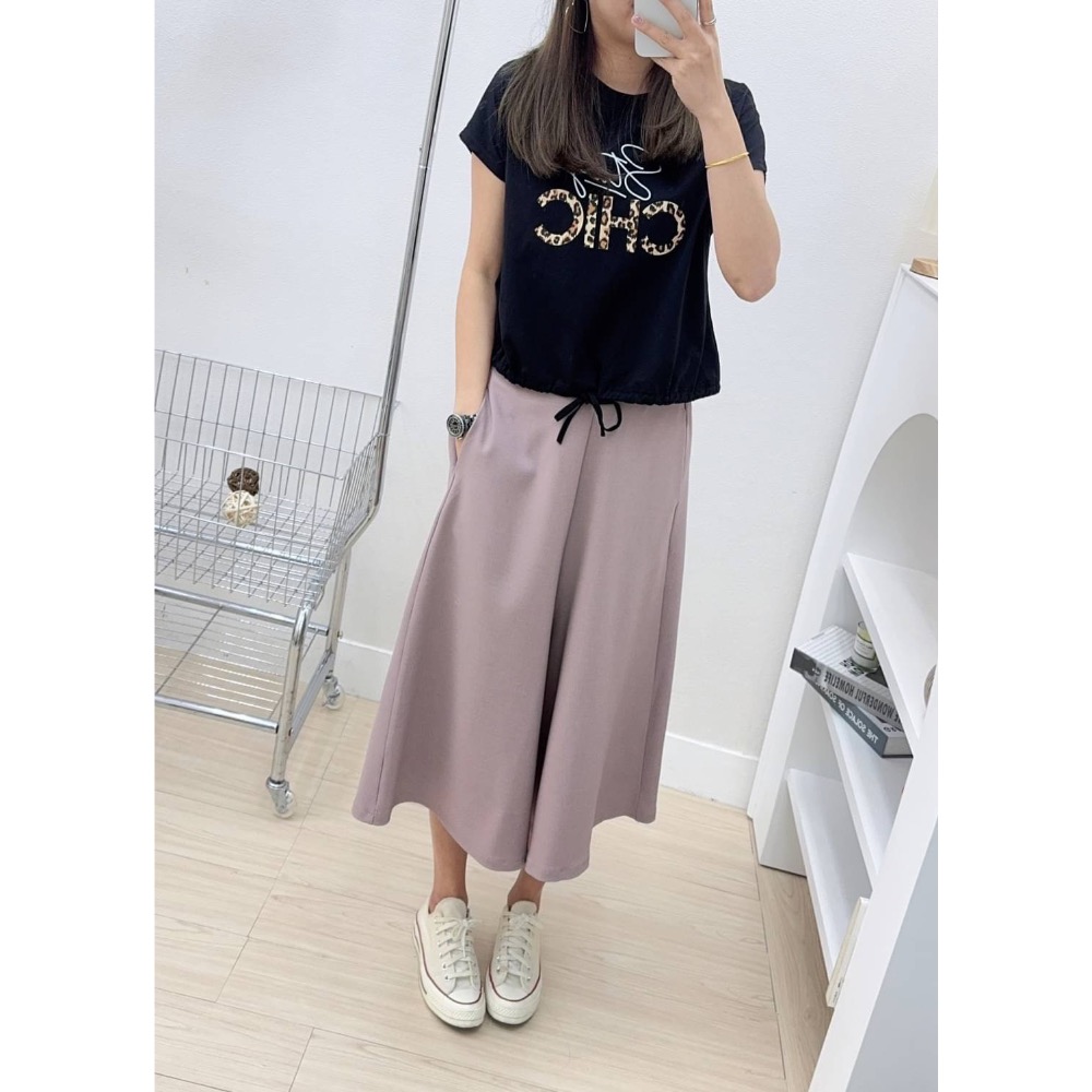 ㊙️#0807㊙️🈶傘擺寬褲裙🈶㊙️-細節圖5