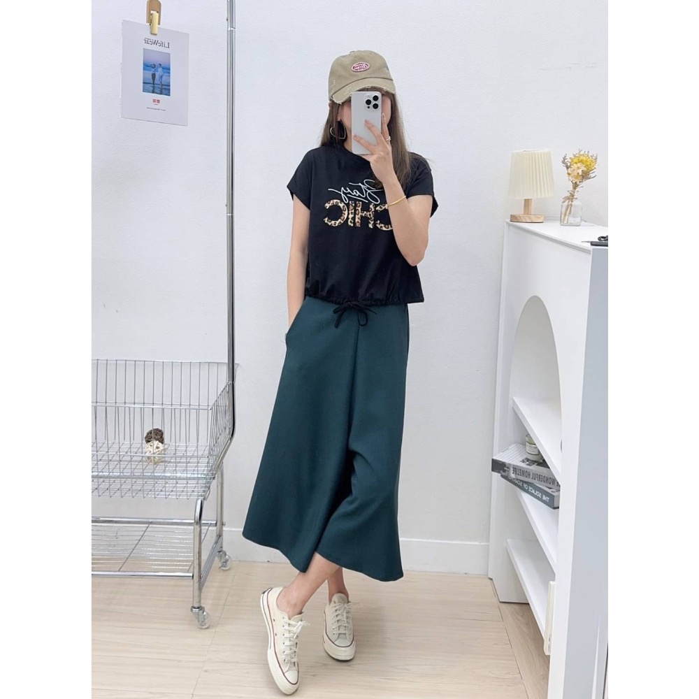 ㊙️#0807㊙️🈶傘擺寬褲裙🈶㊙️-細節圖7