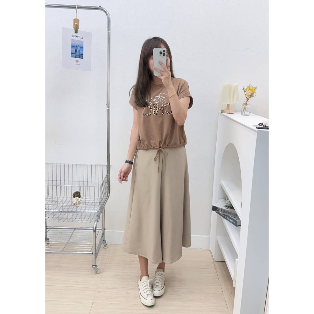 ㊙️#0807㊙️🈶傘擺寬褲裙🈶㊙️-細節圖11