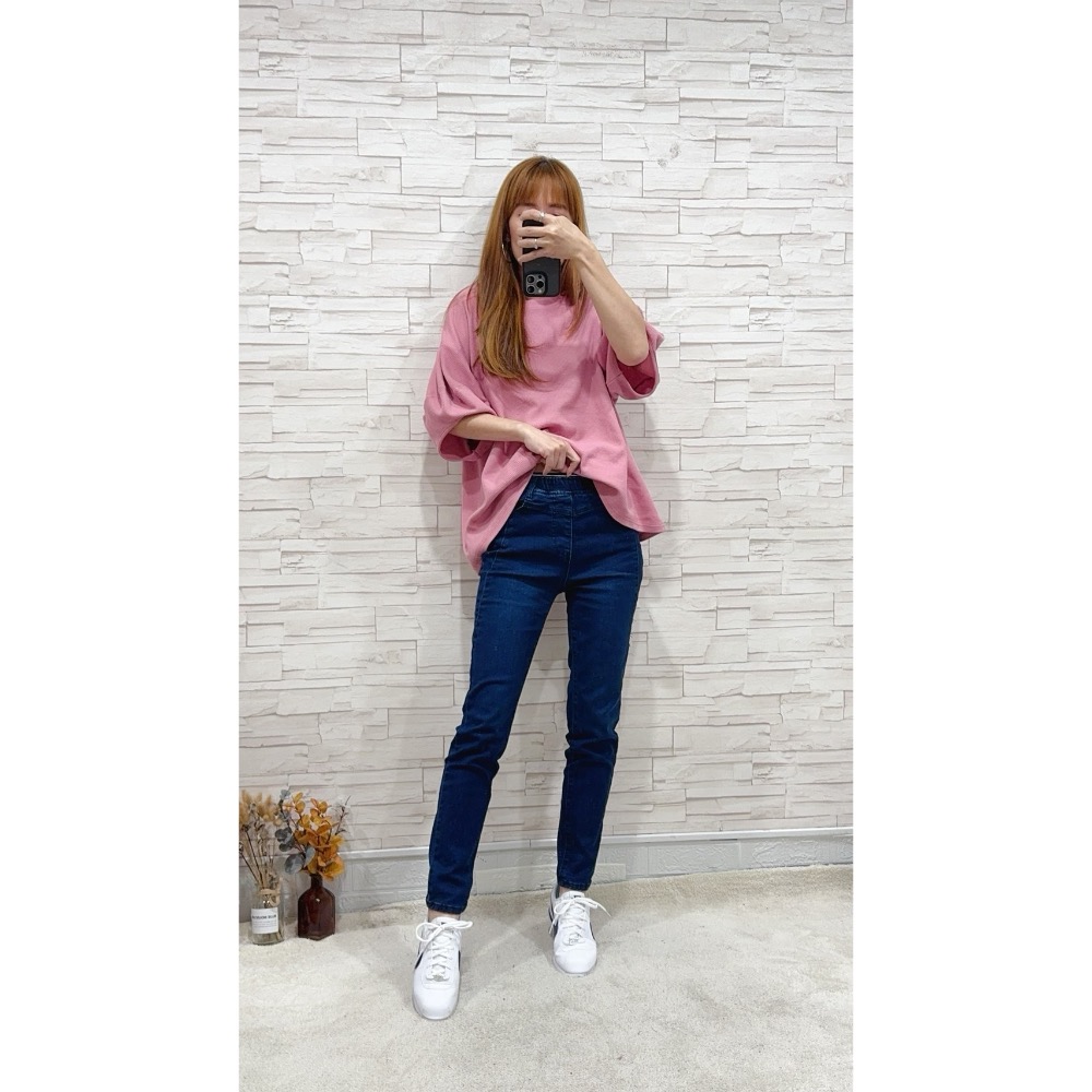 ✴️#5552 ✴️「腰織帶好瘦深藍單寧」  ✴️ 穿起來真的很瘦好瘦 ✴️磅數足啊✴️-細節圖7