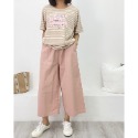✴️#4551 ✴️純色棉麻寬褲✴️ ❤️有「大地色系」❤️「粉嫩小姊姊」 ❤️都好好看喔！❤️-規格圖11