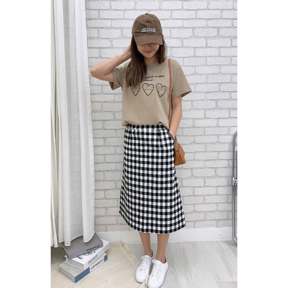 ❤️現貨❤️#0781  ❤️經典格子裙❤️  C010 黑/咖❤️-細節圖2