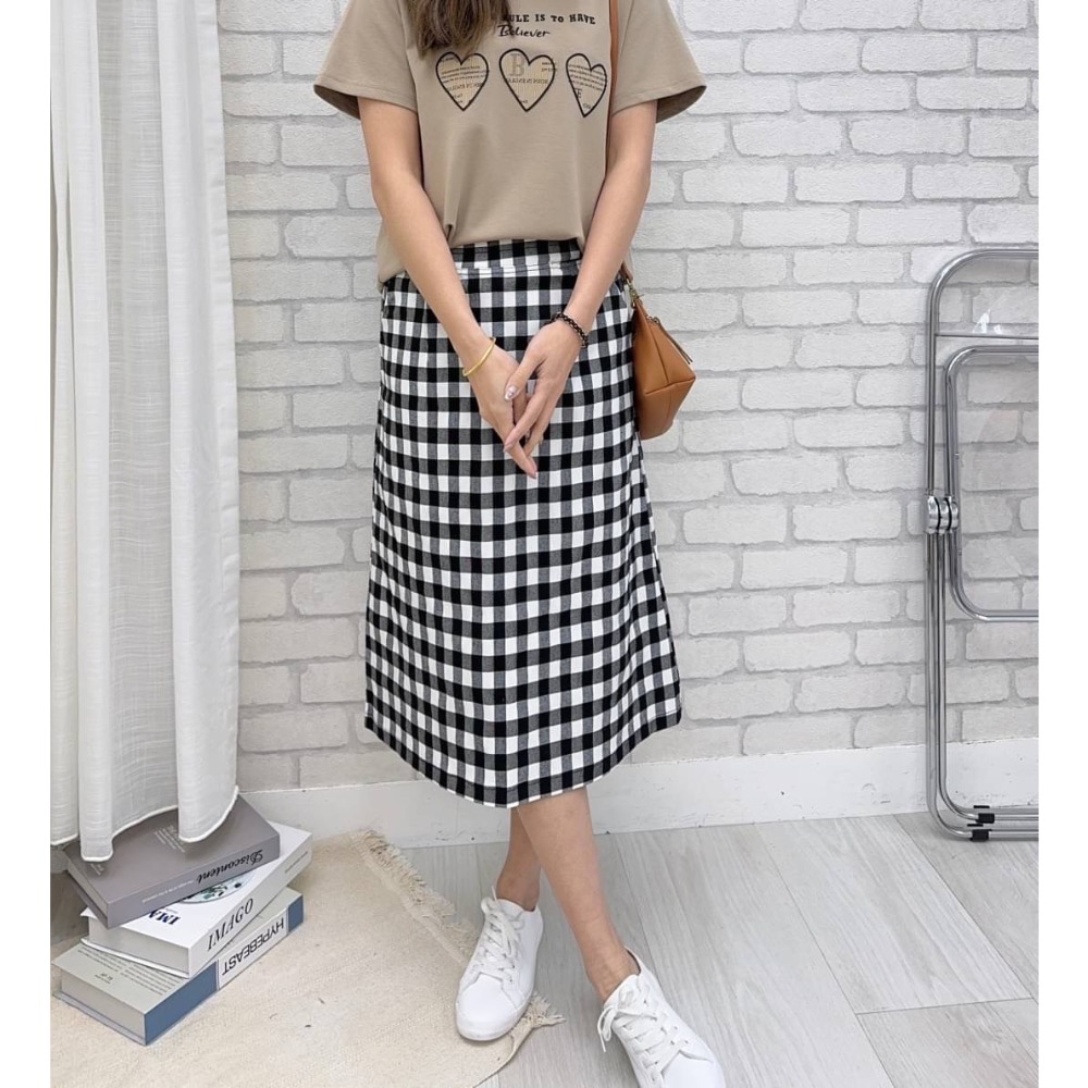 ❤️現貨❤️#0781  ❤️經典格子裙❤️  C010 黑/咖❤️-細節圖4