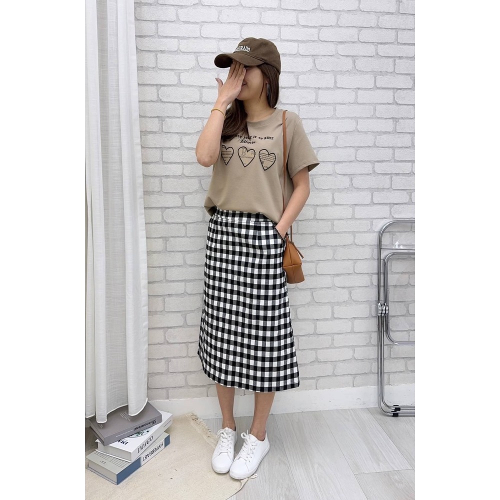 ❤️現貨❤️#0781  ❤️經典格子裙❤️  C010 黑/咖❤️-細節圖5