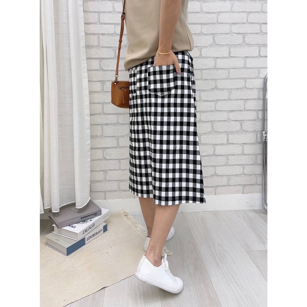 ❤️現貨❤️#0781  ❤️經典格子裙❤️  C010 黑/咖❤️-細節圖6