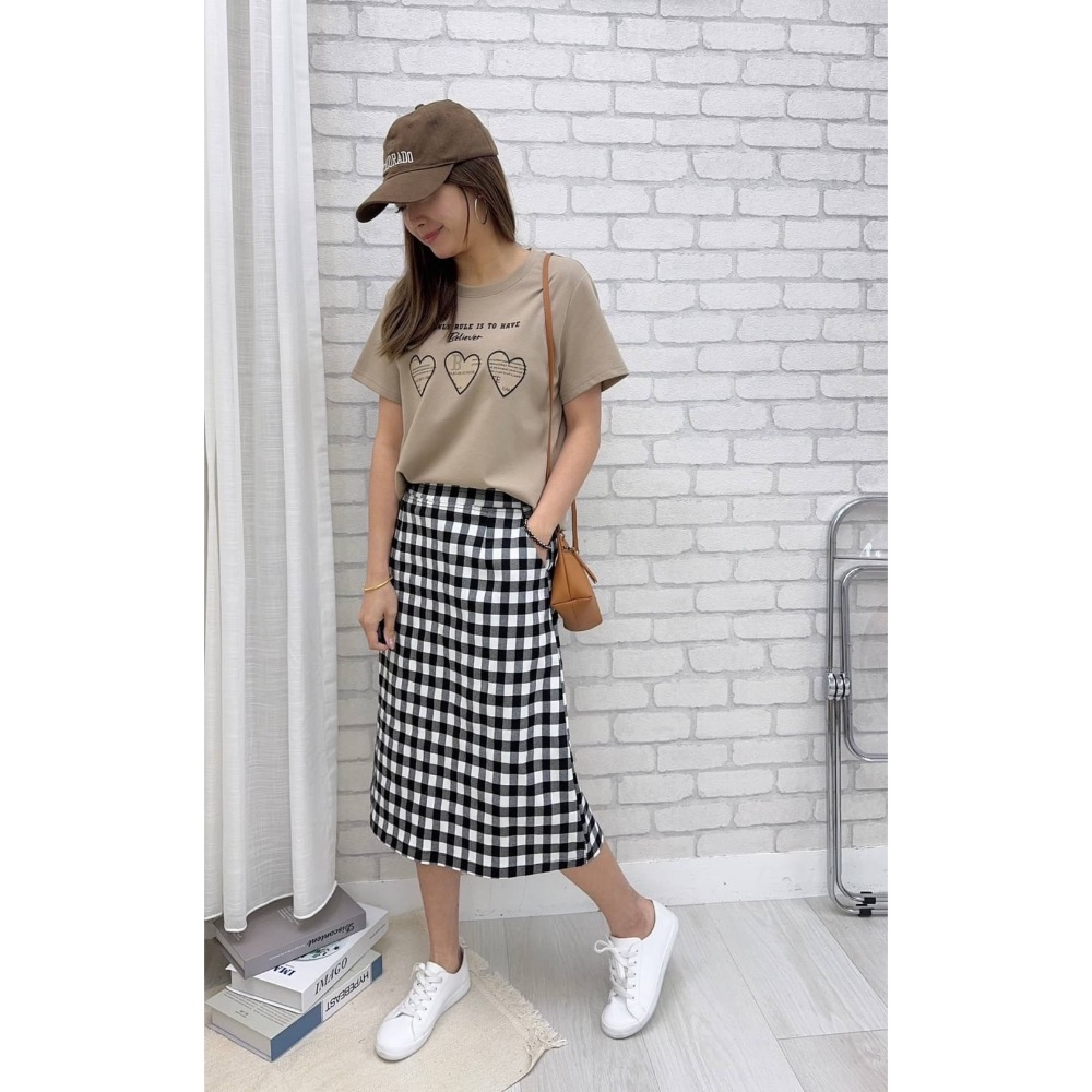 ❤️現貨❤️#0781  ❤️經典格子裙❤️  C010 黑/咖❤️-細節圖7