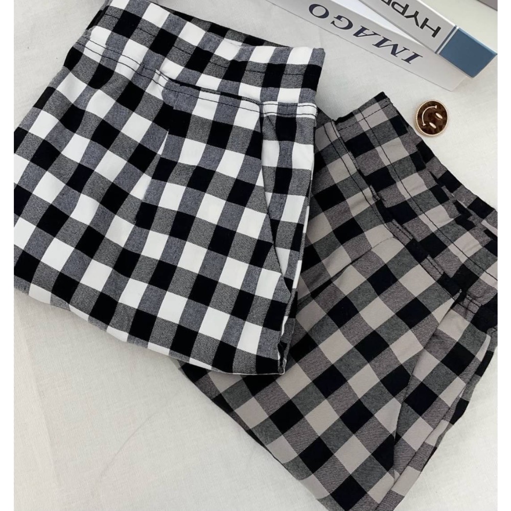 ❤️現貨❤️#0781  ❤️經典格子裙❤️  C010 黑/咖❤️-細節圖9