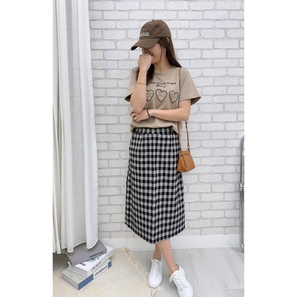 ❤️現貨❤️#0781  ❤️經典格子裙❤️  C010 黑/咖❤️-細節圖10