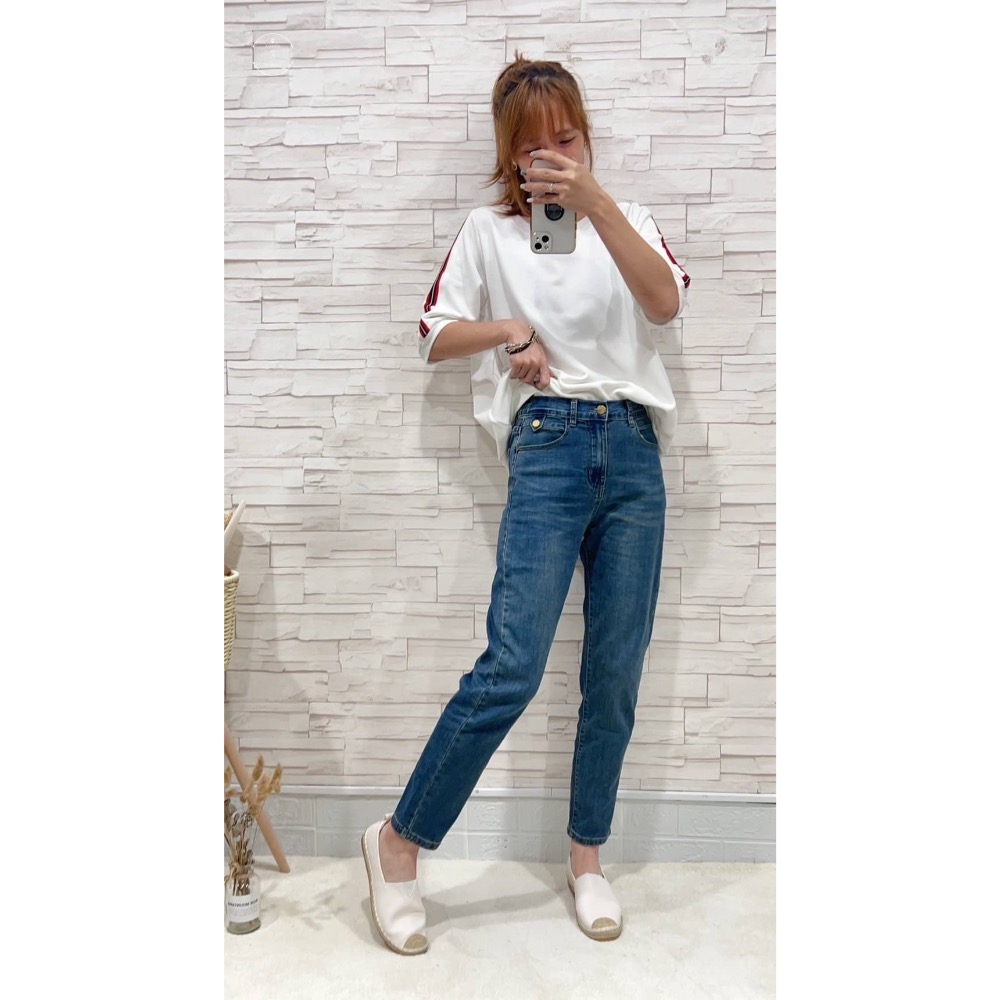 ✴️現貨✴️#330050 ❤️「 一釦 復古刷色單寧 」  ❤️✴️E.O.N & 第六元素聯名系列✴️-細節圖8