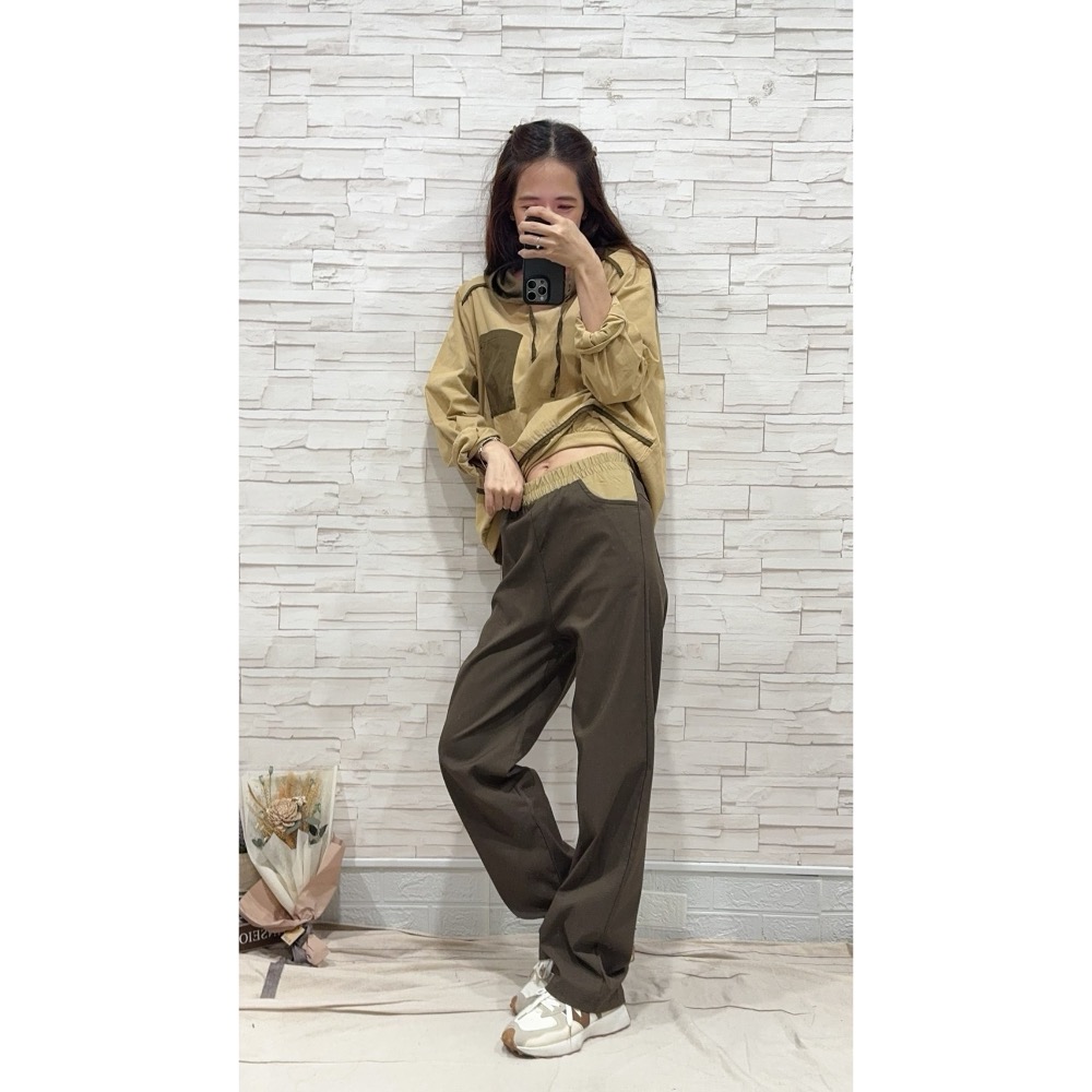 D0795 腰頭配色落地褲-細節圖4