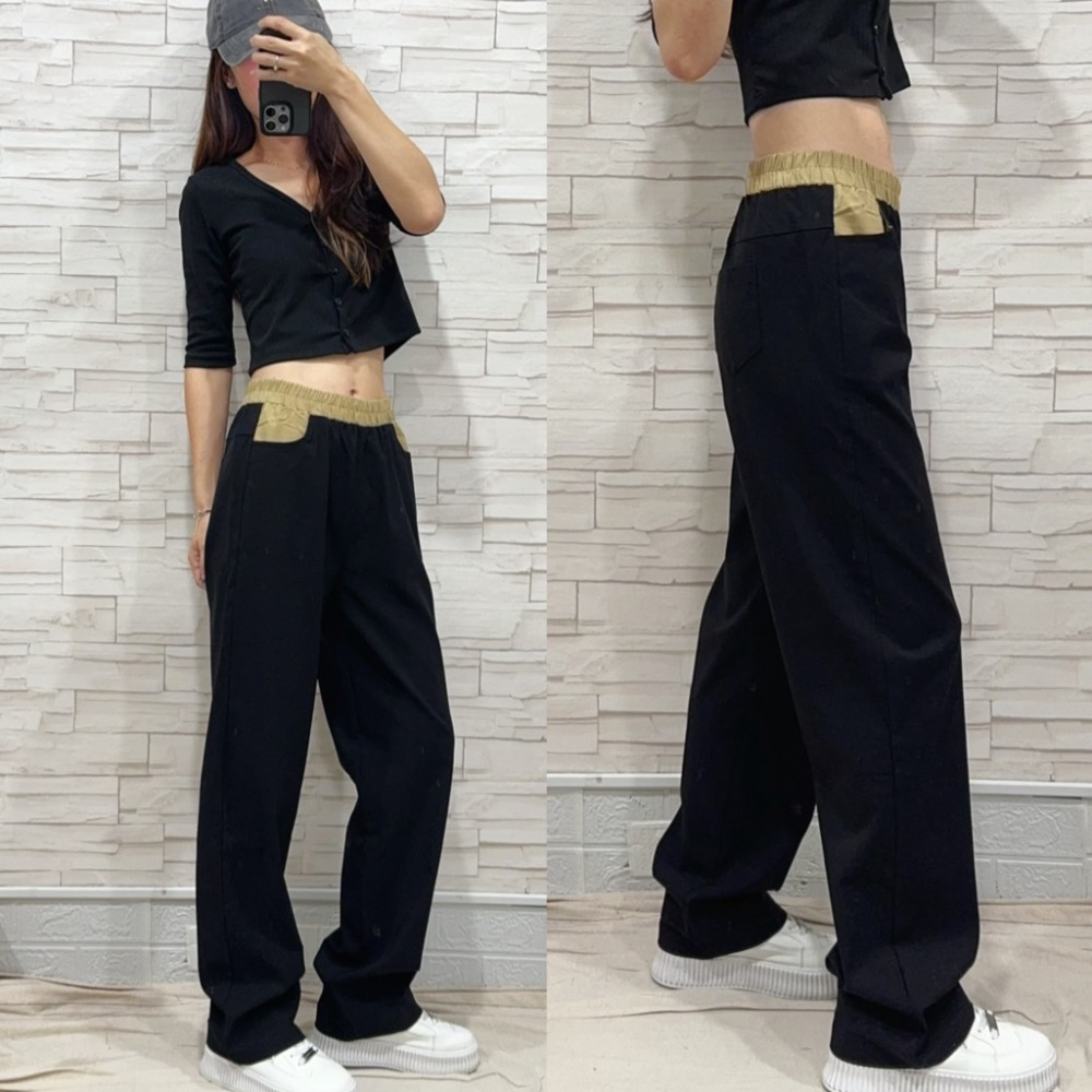 D0795 腰頭配色落地褲-規格圖11