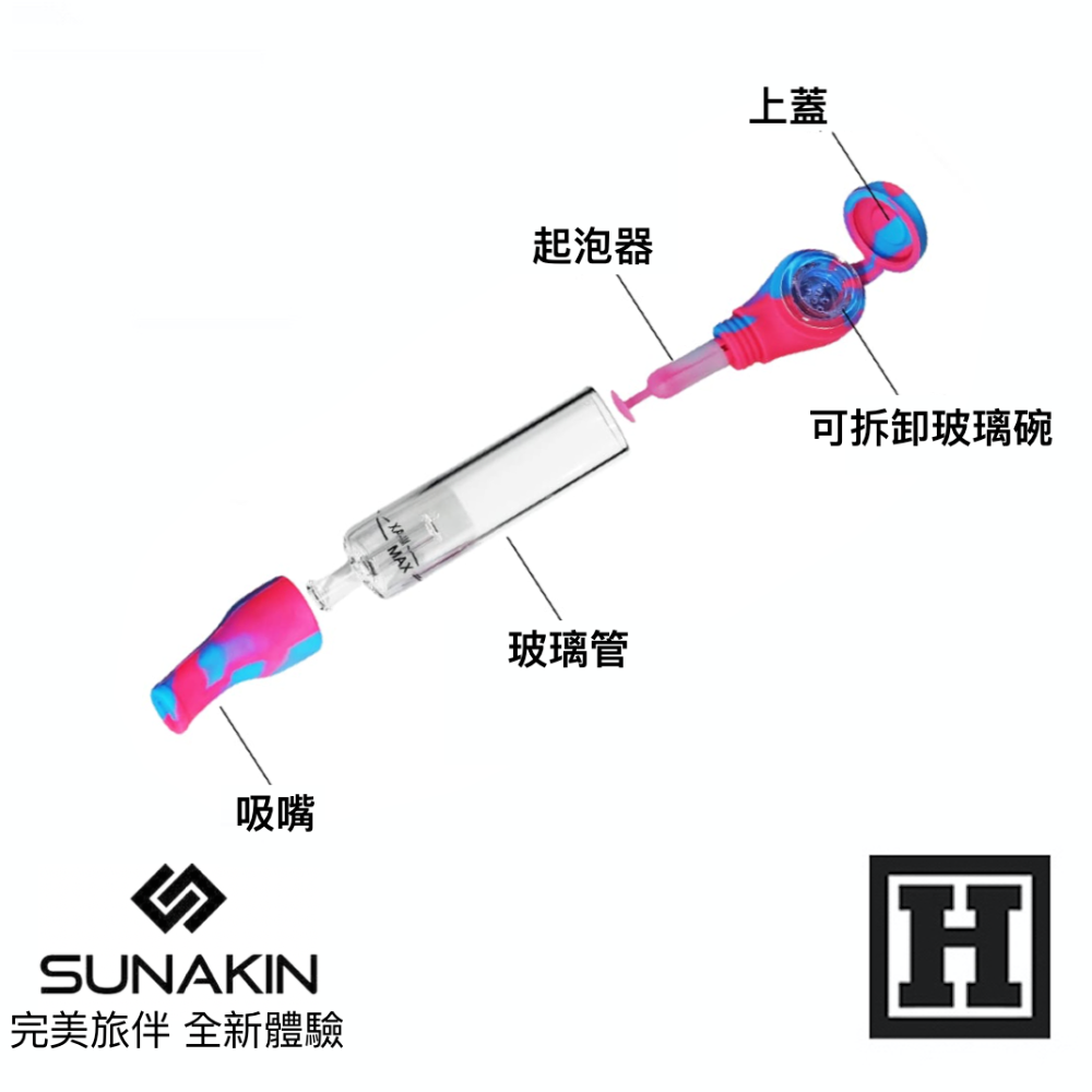 [H Market] 加拿大 Sunakin SWAP 隨身型 水菸斗 Bong Water Pipe H2OG-細節圖3