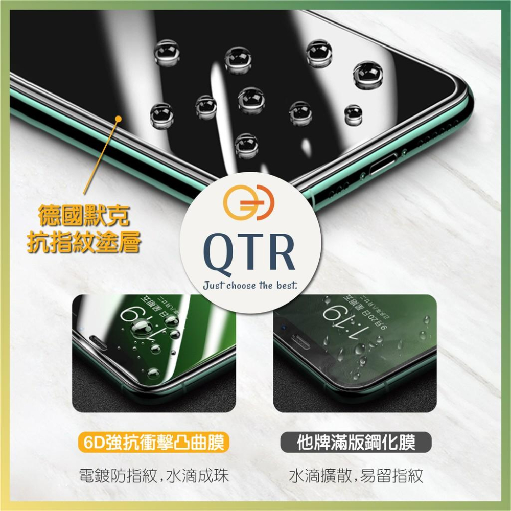 QTR💎6D超防摔保護貼💎iPhoneX XS 11 12全系列 9H鋼化 全滿版 不頂殼 6D鋼化膜 防指紋 抗衝擊-細節圖6