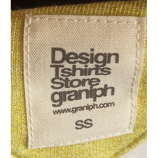 design tshirts store graniph 塗鴉 連帽外套 外套 漸層 設計 穿著 黃 藍 黑-細節圖3