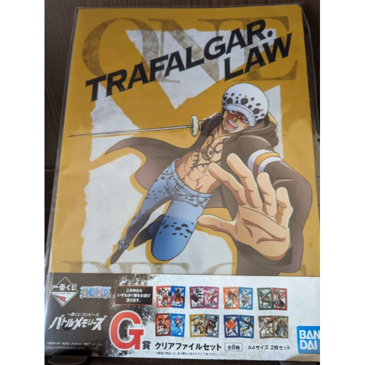 航海王 一番賞 G賞  資料夾 一番くじ ONEPIECE 戰鬥回憶錄 海賊王 鷹眼 索隆 艾斯 馬可 動漫-細節圖2