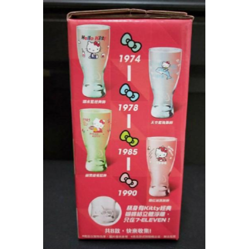 Hello Kitty 經典玻璃曲線杯 未拆封 玻璃杯 曲線玻璃杯 動漫 盲盒-細節圖2