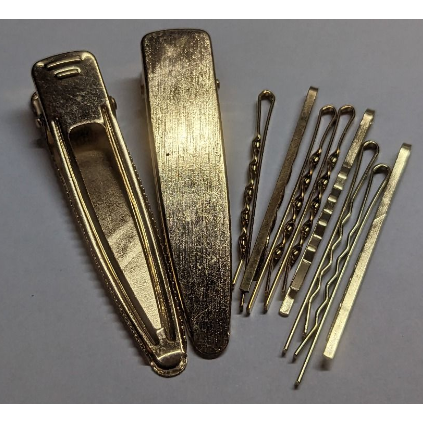 金色髮夾 金色 髮夾 10支 全部-細節圖2