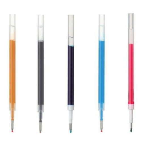 MUJI 無印良品 自由換芯膠墨筆芯 灰色 深藍色 粉紅色 水藍色 黃 替換 墨水 0.5mm 文具 筆芯