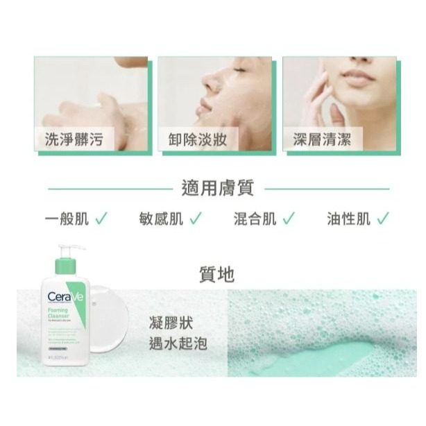 CeraVe 適樂膚 溫和泡沫潔膚露 473ml 泡沫質地-細節圖3