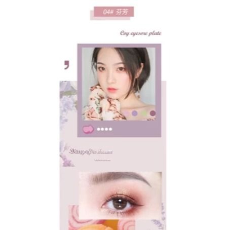 NOVO 櫻花物語 四色眼影 04 芬芳 6g 化妝品 眼影盤 四格眼影 紫盤-細節圖2