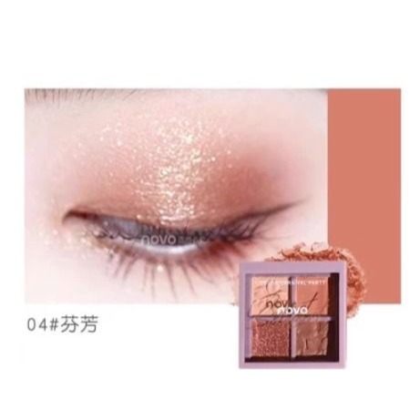 NOVO 櫻花物語 四色眼影 04 芬芳 6g 化妝品 眼影盤 四格眼影 紫盤-細節圖3