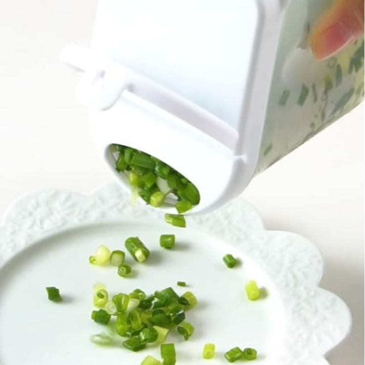 蔥花 瀝水 保鮮盒 スルガ株式会社 シャカシャカねぎポット 蔥 Shakashaka Scallion Pot 廚房用具-細節圖2