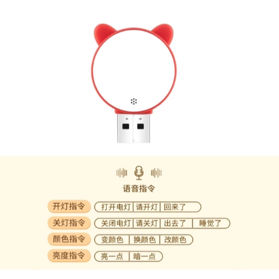 聲控小夜燈 夜燈 USB 智能語音小夜燈 聲控燈 USB小夜燈 智能AI語音燈 語音小夜燈 小夜燈 智能燈-細節圖2