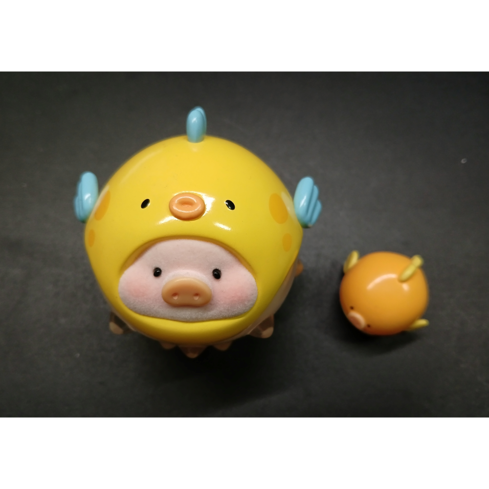 lulu豬 52TOYS 罐頭豬 LuLu 海洋系列 pufferfish 河豚 無卡無盒 二手-細節圖2