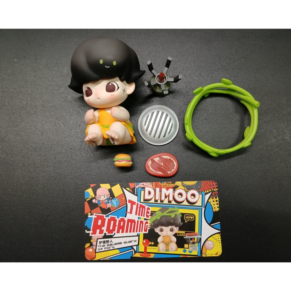 POPMART 泡泡瑪特 Dimoo 時光漫遊系列 護堡野人 POPMART 公仔 有卡無盒-細節圖2