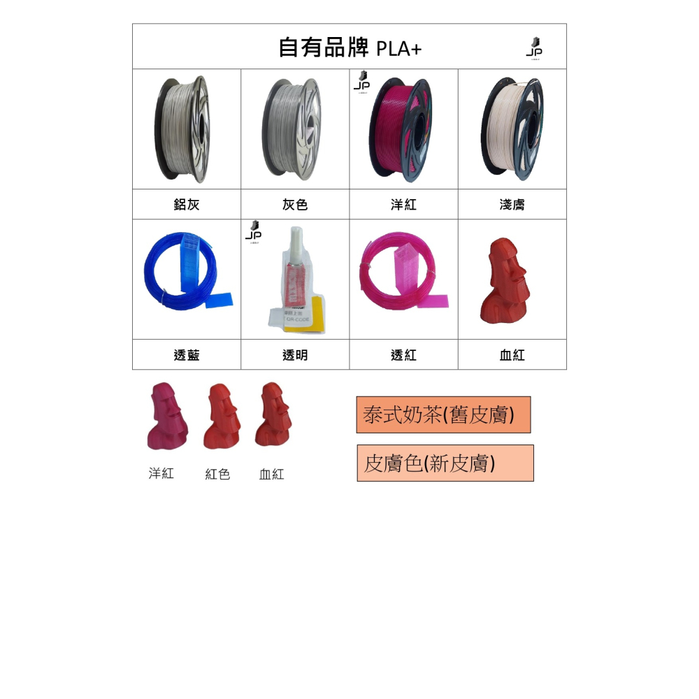 JP 開立發票 整齊收卷 3D列印耗材 PLA+ 65色 1.75mm 1KG(純料重) 3D列印線材 3d列印材料-細節圖6