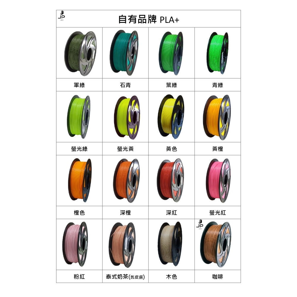 JP 開立發票 整齊收卷 3D列印耗材 PLA+ 65色 1.75mm 1KG(純料重) 3D列印線材 3d列印材料-細節圖4