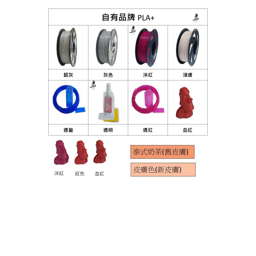JP 開立發票 整齊收卷 3D列印耗材 PLA+ 65色 1.75mm 1KG(純料重) 3D列印線材 3d列印材料-細節圖6