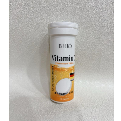BHK＇s 維他命C1000 發泡錠 橘子口味 (10粒/瓶)