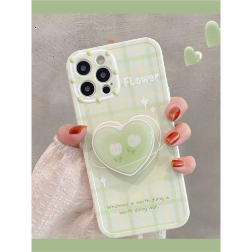 綠色愛心花朵 手機殼 iphone12 i12