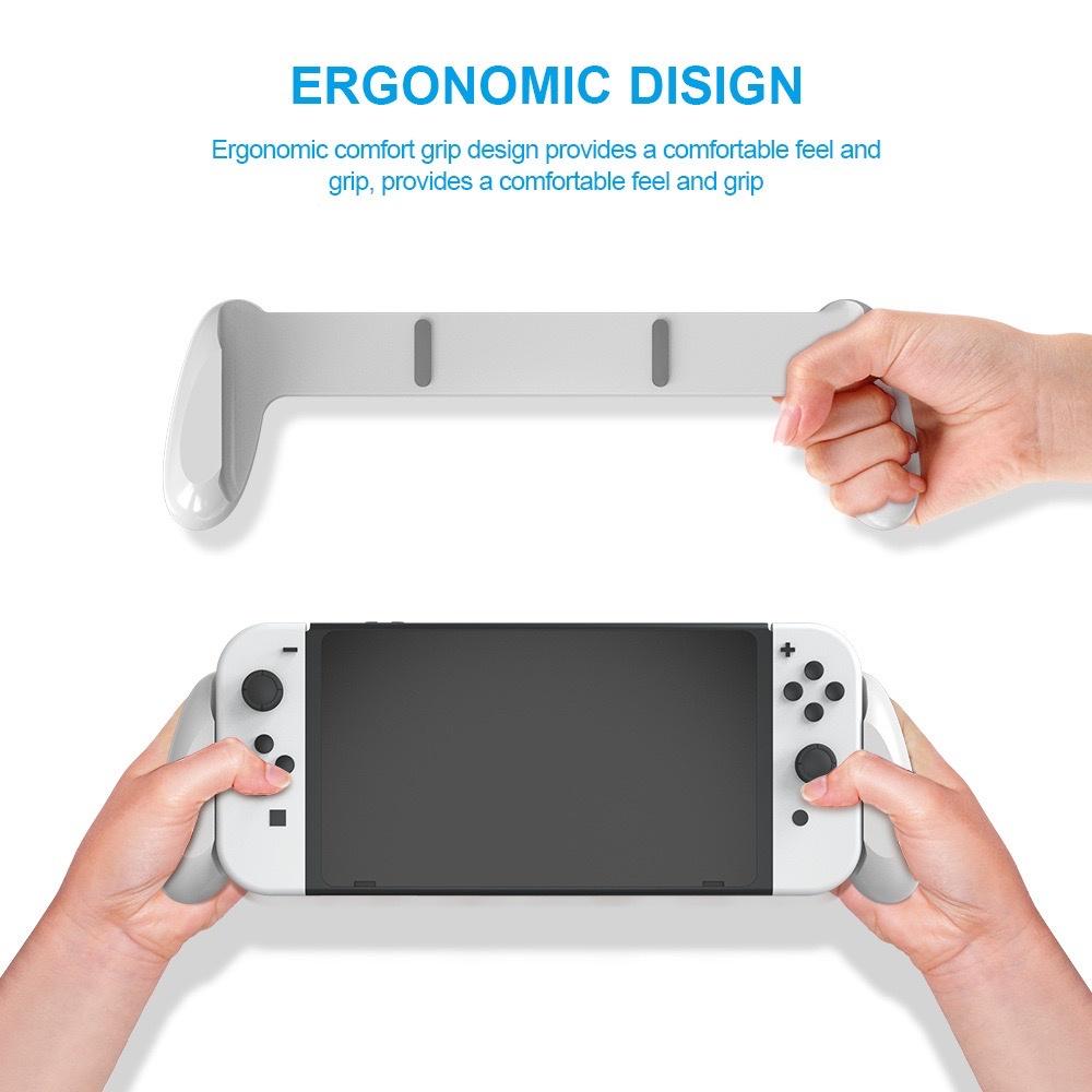 【快速出貨】 JYS原裝 Switch OLED 一體式 手柄 握把 一體式握把 KJH 主機 保護 搖桿 可收納遊戲卡-細節圖4